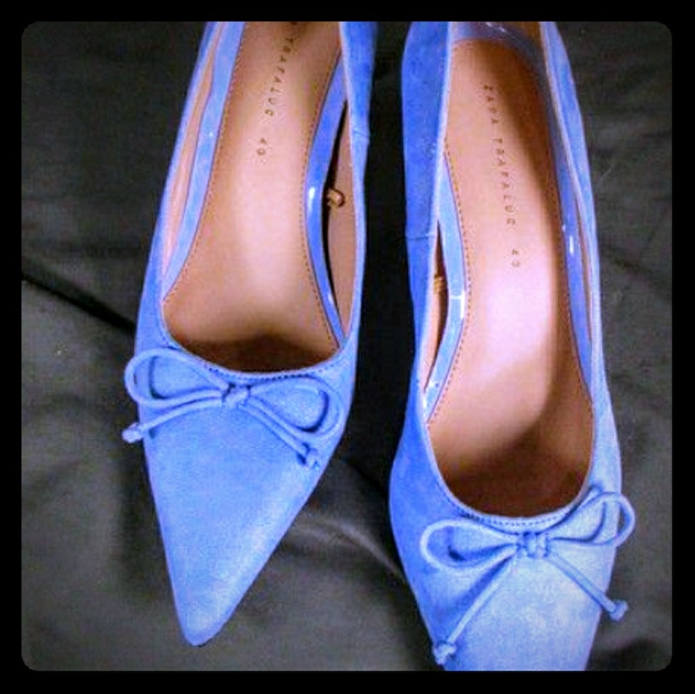 Zara Trafaluc Heels--Suede, Pointy Toe-NWOB/Sz 40